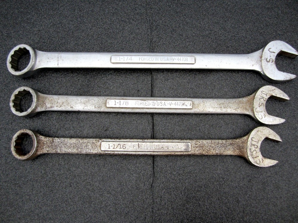 Vintage Craftsman 3pc Large Combination Wrenches 44706 77407 44708 USA