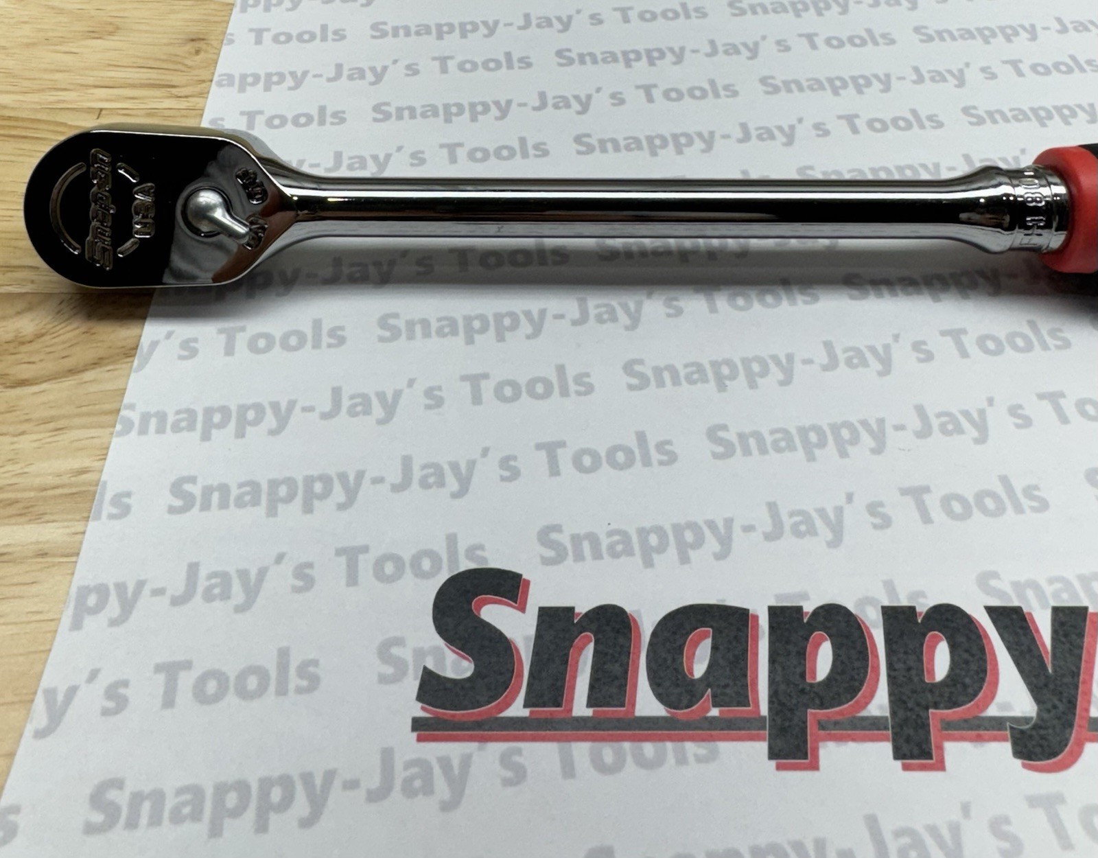 Snap-on Tools USA NEW RED 3/8” Drive DUAL 80 Soft Grip Long Handle Ratchet FHL80