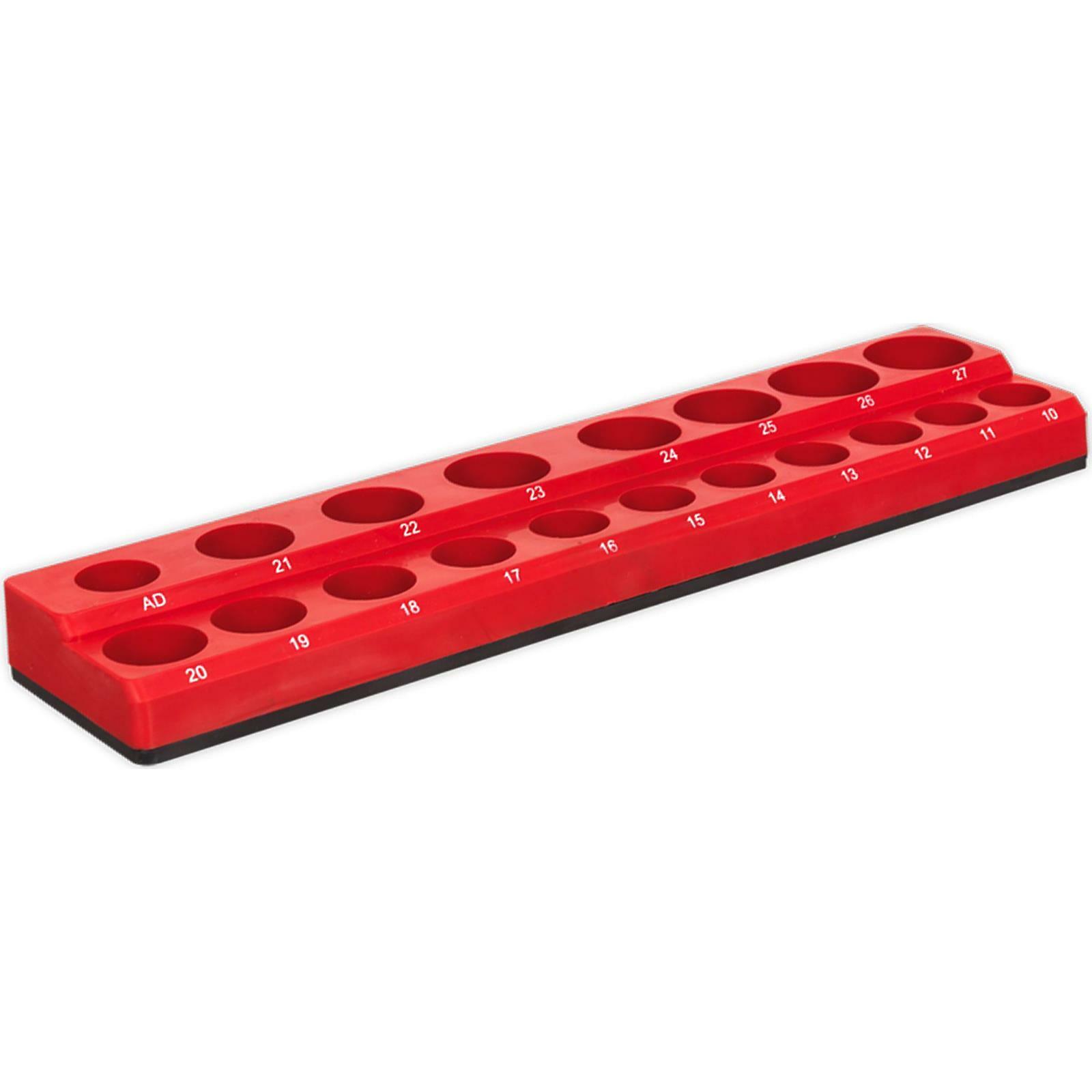 Sealey Magnetic Socket Holder 1/2″ Drive 19 Sockets Capacity Garage Storage