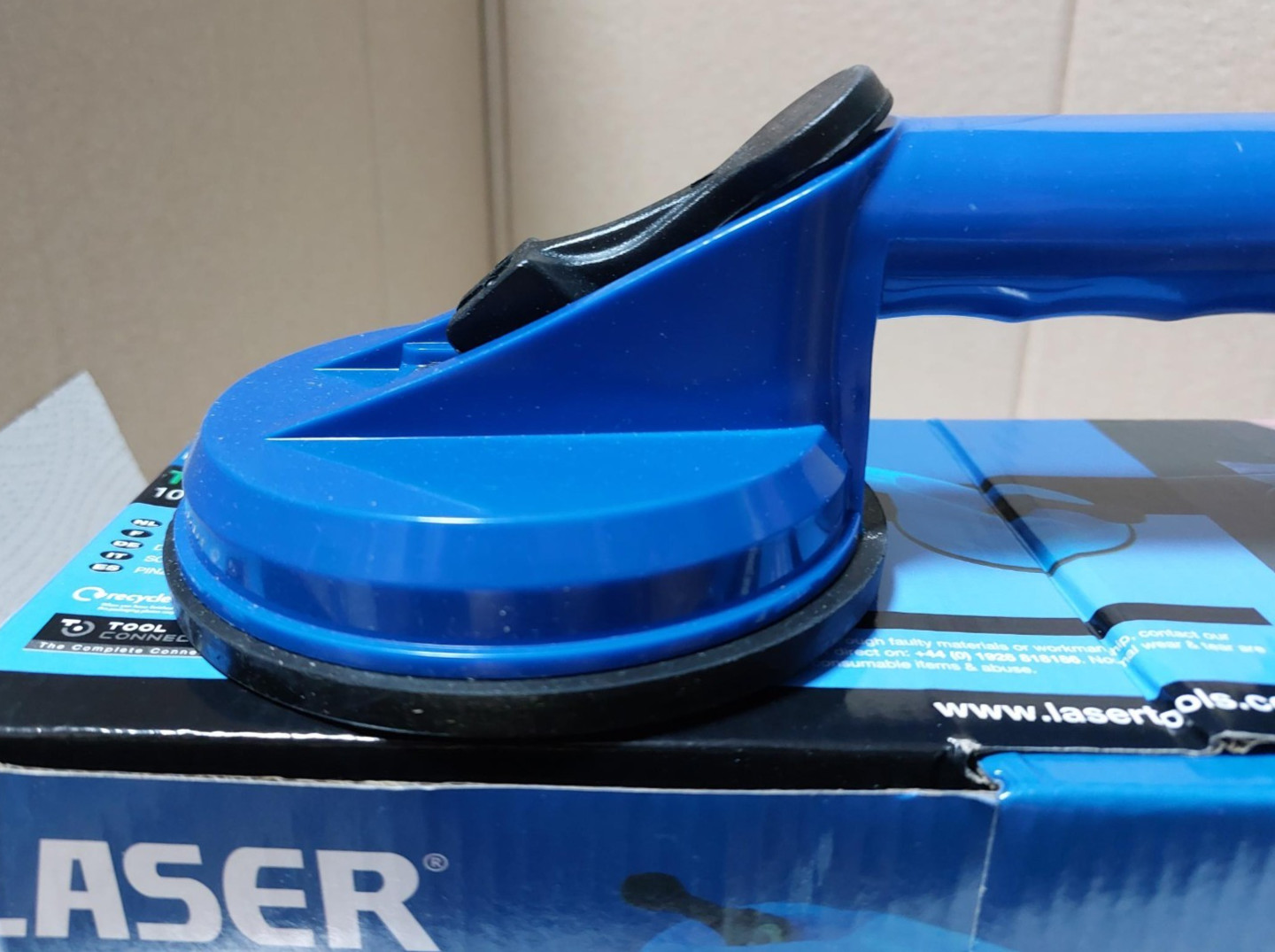 Laser Twin Suction Gripper Glass Lifter 100kg Capacity 12cm Cups Dent Puller Too