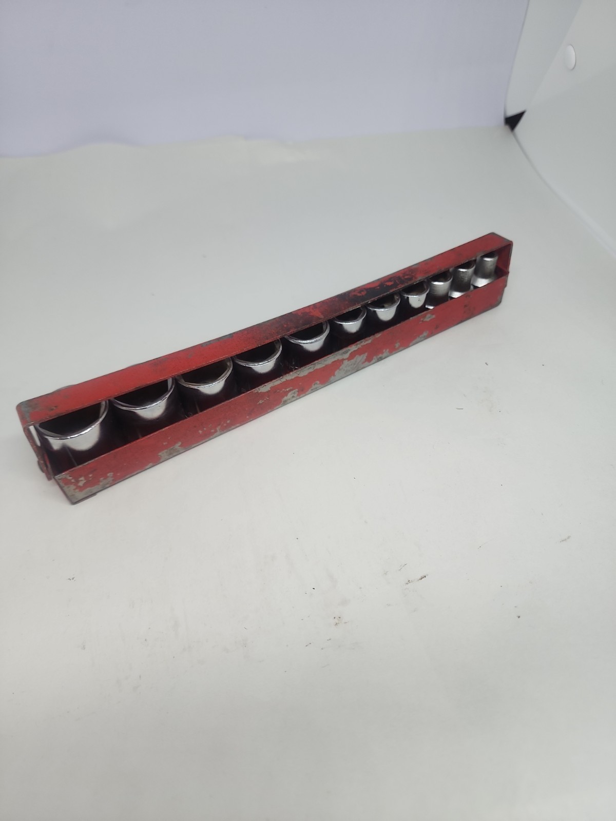 Vtg Wright 3/8″ Drive SAE 11 Piece 6pt Socket Set 1/4″ to 7/8″ – USA