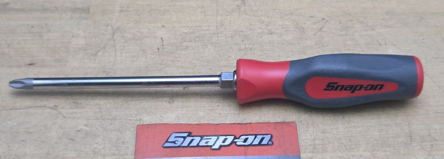 New Snap On SHDP63IR-#3 Phillips Tip X 6″ Long Blade Hard Handle Screwdriver