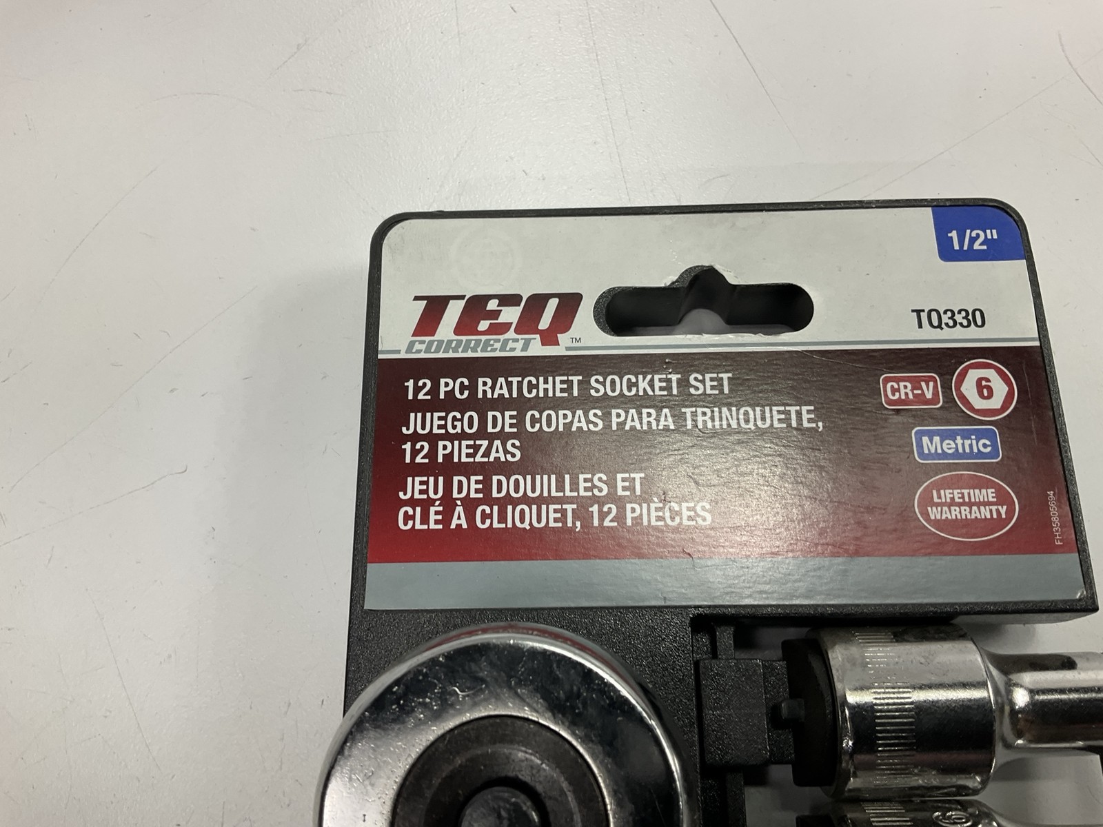 TEQ 1/2″ Ratchet + Socket Set 8mm 9mm 10mm 12mm 13mm 15mm 17mm 18mm 19mm 22mm