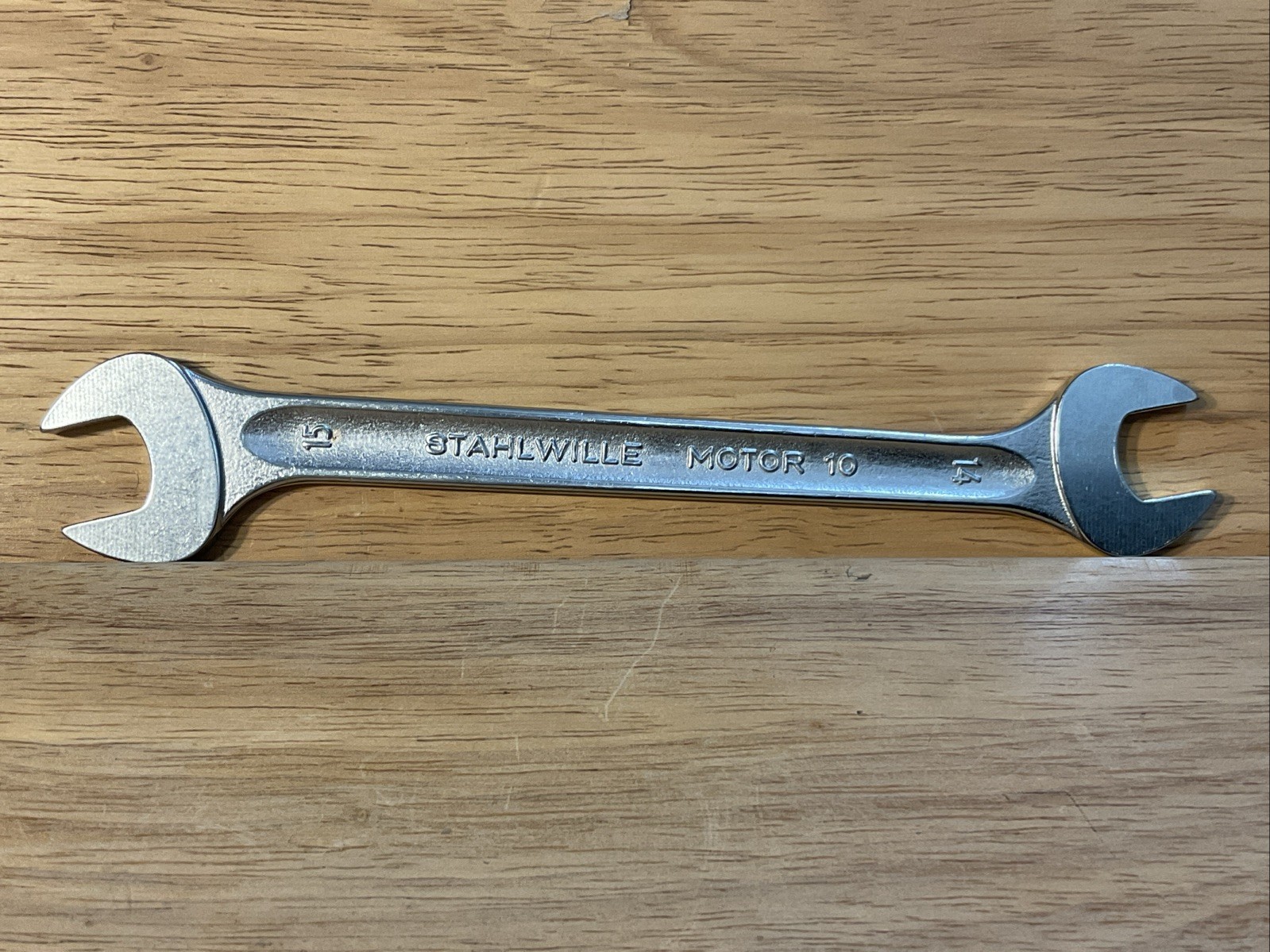 NOS Stahlwille Tools Motor 10 Germany 14mm X 15mm Metric Double Open End Wrench