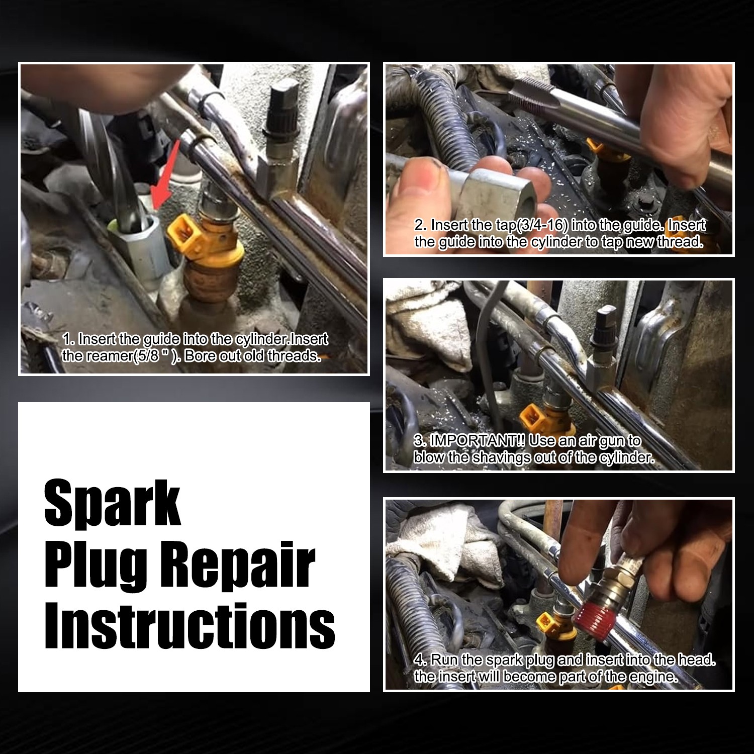 10PCS New Spark Plug Port Insert for Ford Triton 4.6L 5.4L V10 14mm 389 100