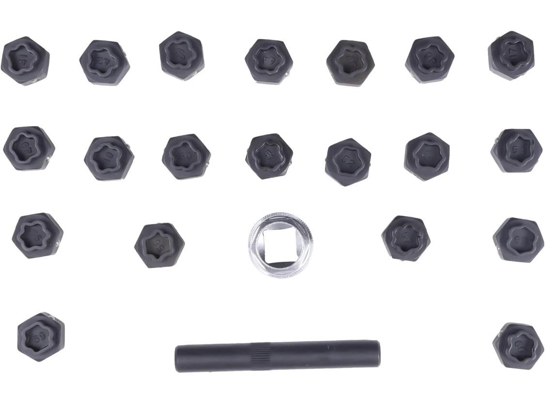 22PCS Wheel Lock Nut Key Kit Compatible BMW Locking Lug Socket Removal Tool Set