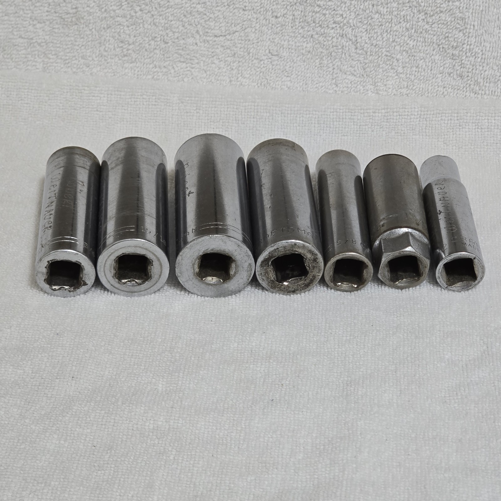 VTG Craftsman USA 1/2″ Drive Deep Socket Set 6pc 1/2-1″ + 13/16 Spark Plug