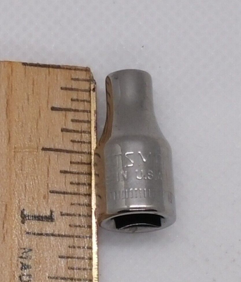 Vintage Craftsman 1/4″ Drive 4MM 6 Pt Shallow Socket Inverted G 43505 USA NOS
