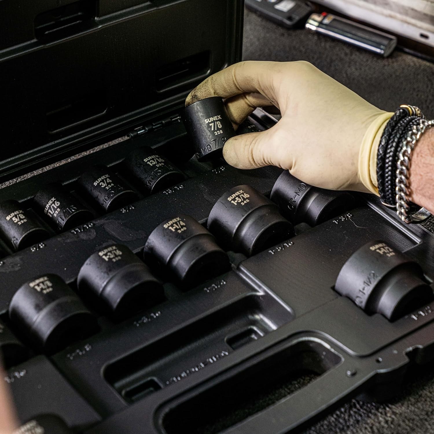 Pro 19-Piece SAE Impact Socket Set 1/2″ Drive Cr-Mo Steel Heavy Duty Case