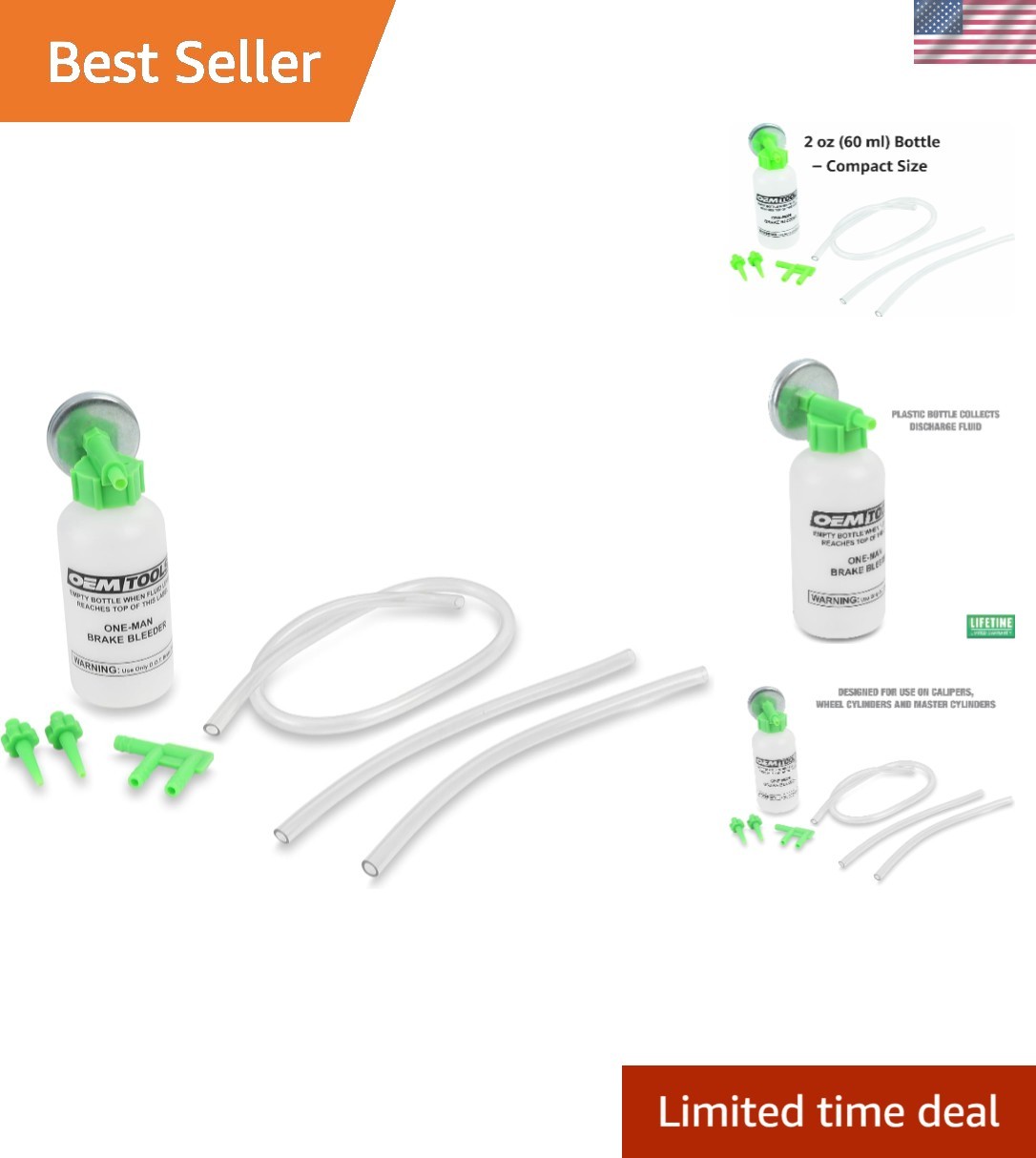 Durable Brake Bleeder Kit Featuring Magnetic Attachment – Fits Most Vehicles
