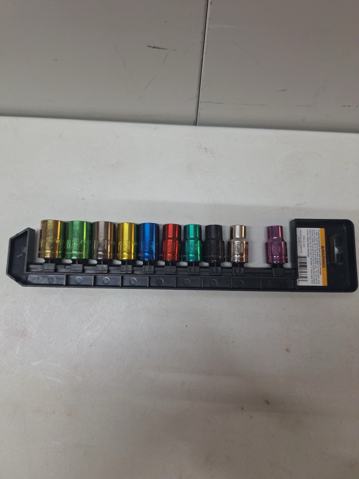 Pittsburgh Pro 1/2″ Drive Metric Color Coded Socket Set 10-Piece