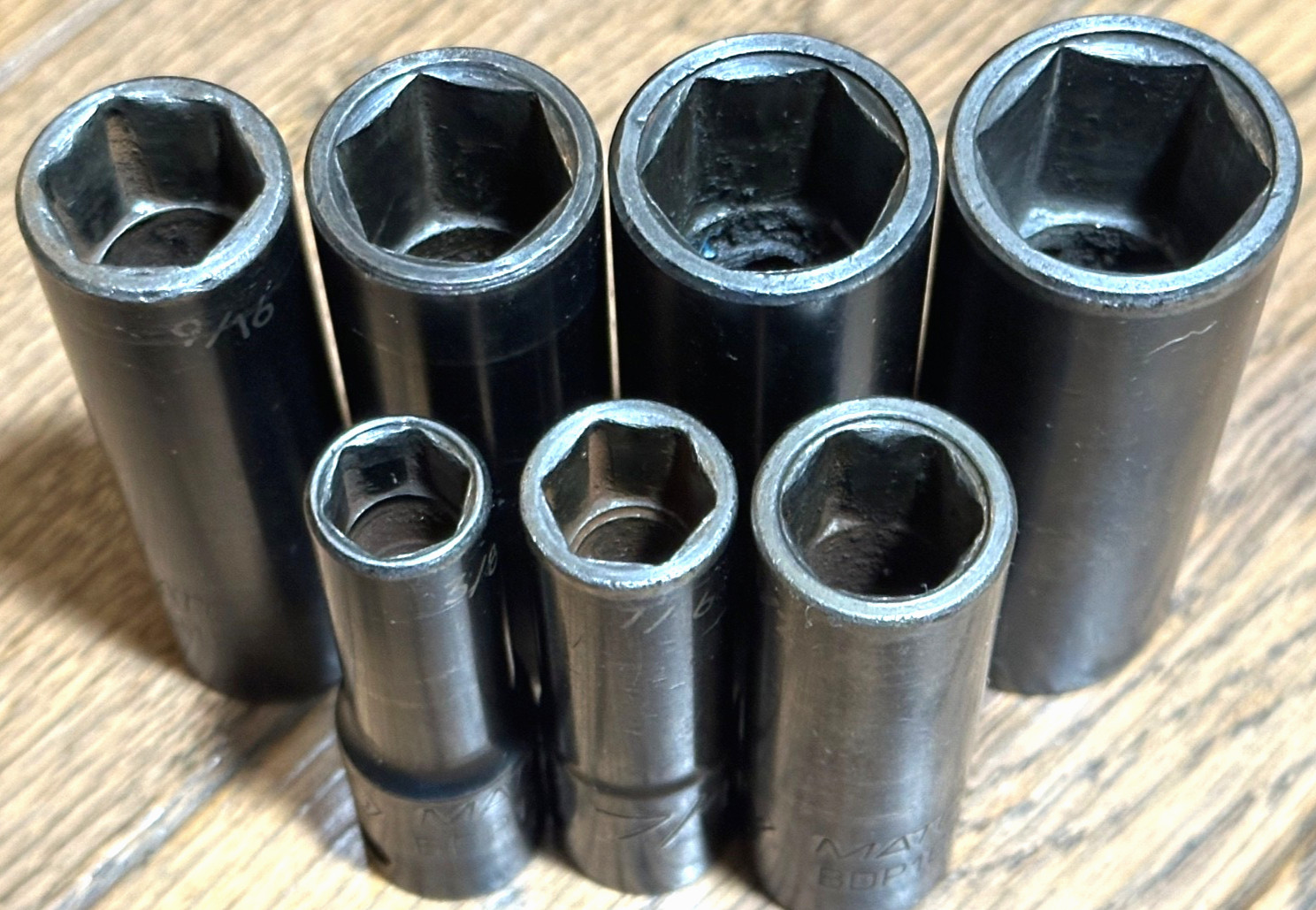 MATCO Tools 3/8” – 3/4″ DEEP Well 3/8″ DR IMPACT Socket Set Lot SAE 6-Point Tray