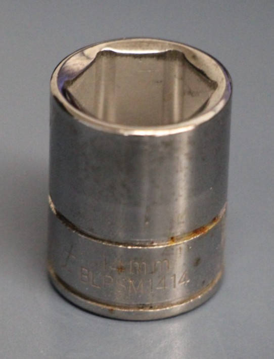 Blue Point Metric 1/4″ Drive 6 Point 14mm Socket Model BLPSM1414 Made USA