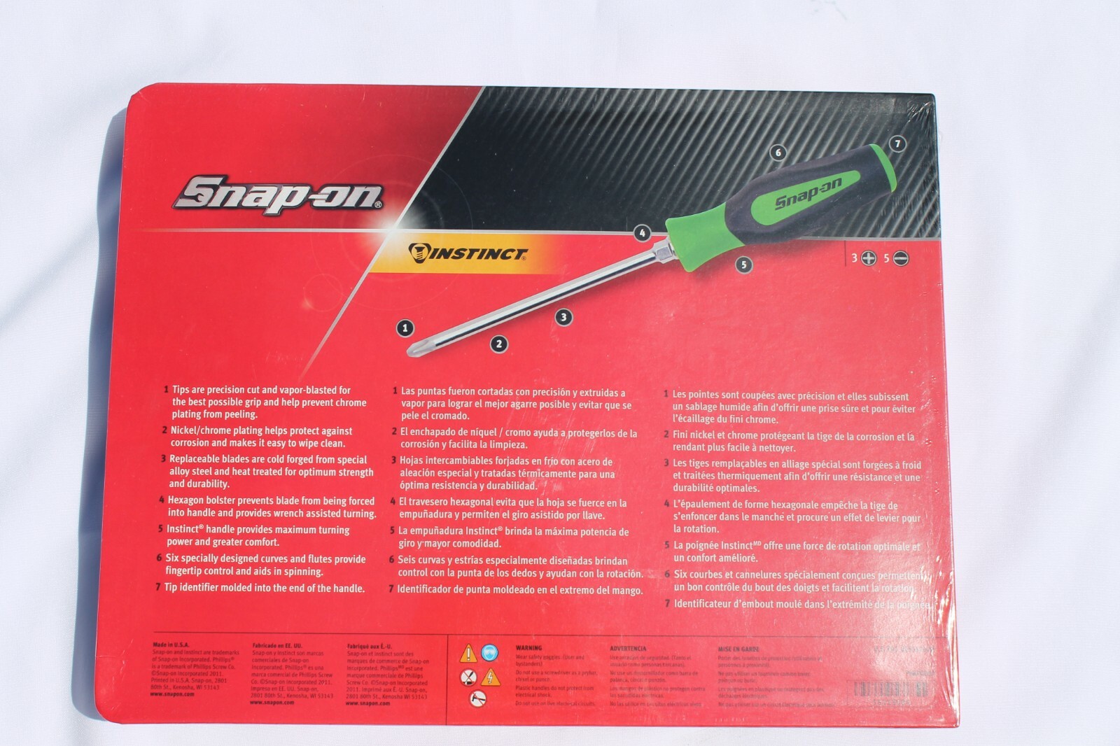 Snap-on Soft Grip Combination Screwdriver Set SGDX80BG