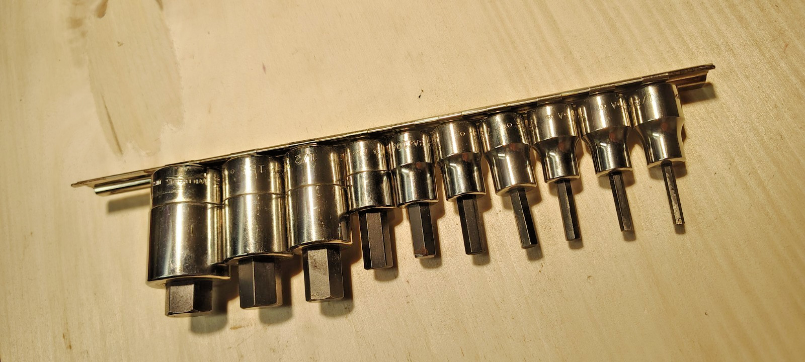 JH WILLIAMS TOOL #WSBS-10R 3/8″ & 1/2″ DRIVE HEX SOCKET SET 10 PC 1/8″-5/8″ USA