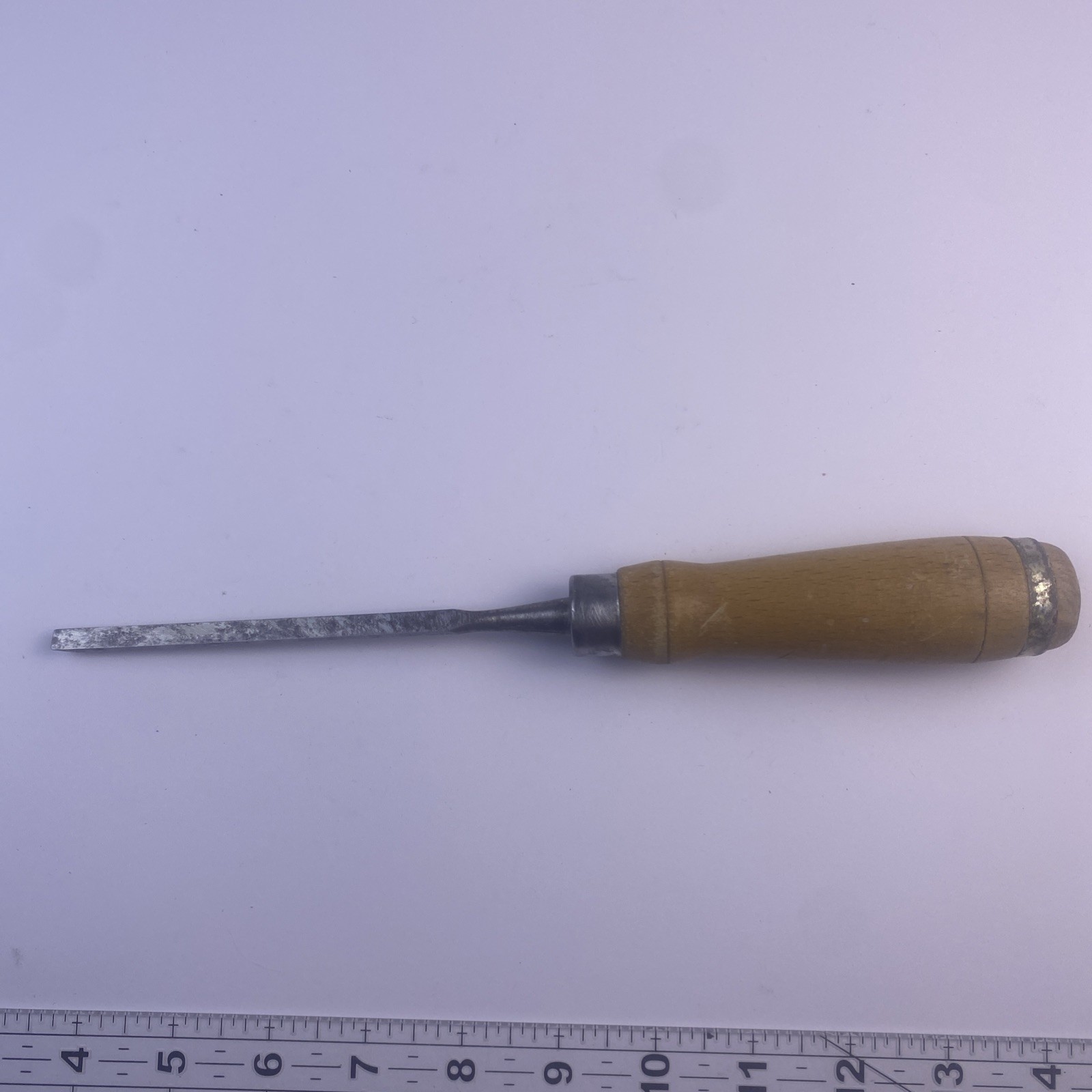 Vintage Sandvik 1/4 In Tip Woodworking Wood Chisel Beveled Swedish Steel 1/4”
