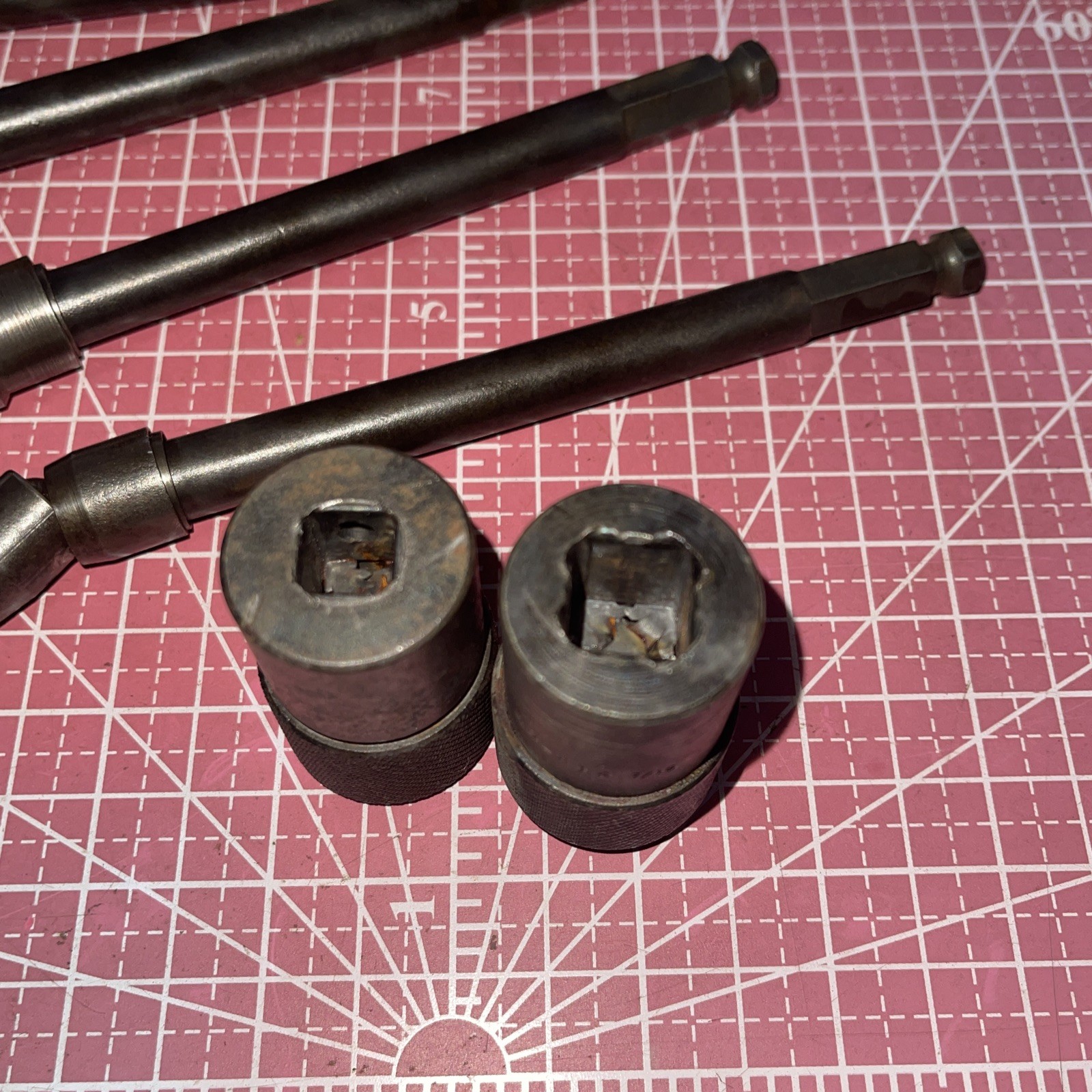 Apex USA Hex 7/16 Power Drive 7 Piece 3/8 5/8 Flex Lock Socket Adapter Extension