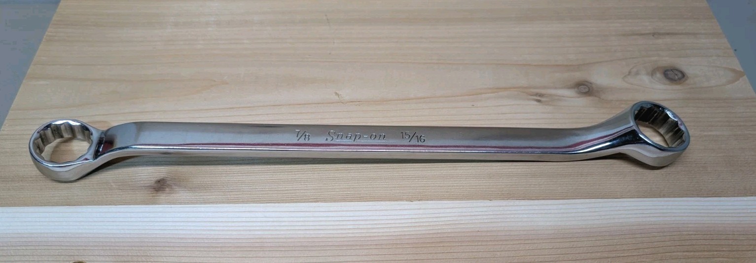 Snap-on Underline XB2830 7/8″X15/16″ SAE 10° Offset 12 Pt Box End Chrome Wrench