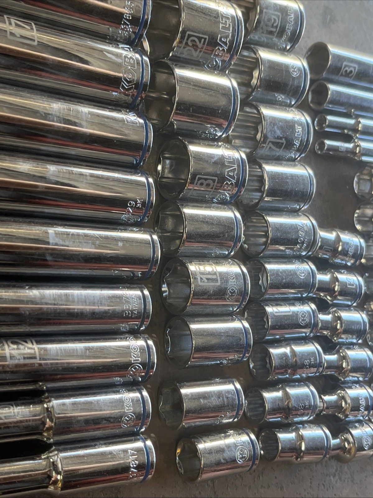 🔥 Kobalt 1/4 3/8 1/2 Drive 55 Piece 6 & 12 Point Short Mid Deep Socket Set Lot