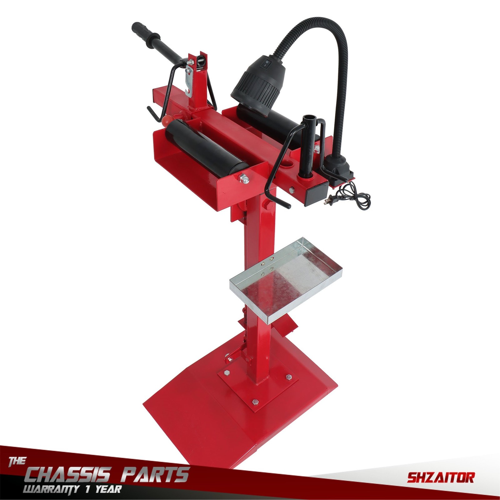 Portable Tire Changer with Adjustabl LED Light and 7-speed Control Tire Spreader