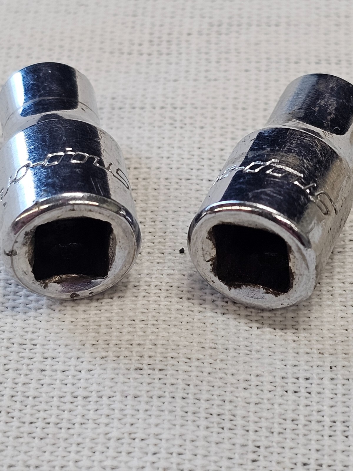 2 Snap-on Shallow Standard Socket Sae 12 6 Point 1/4″ Drive TMD8 TM8 1/4″ USA