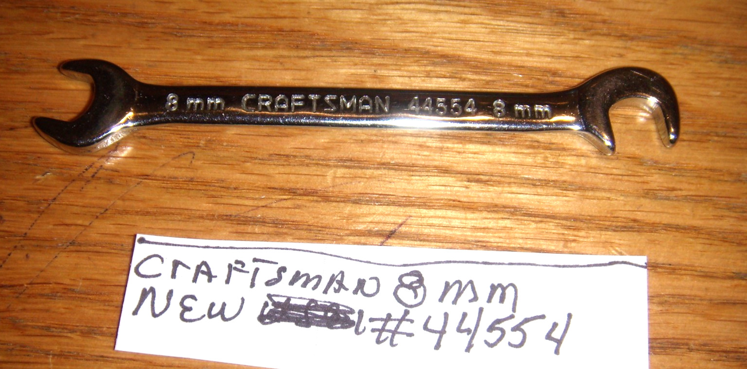 CRAFTSMAN # 44554 8MM OPEN END WRENCH USA FREE SHIPPING