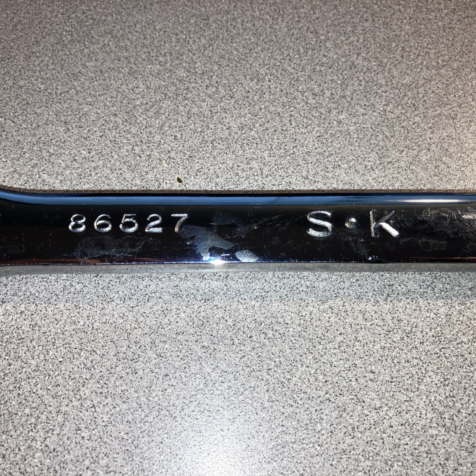 SK Tools 86527 27mm x 30mm Double Open-Ended Wrench Made In USA Engraved