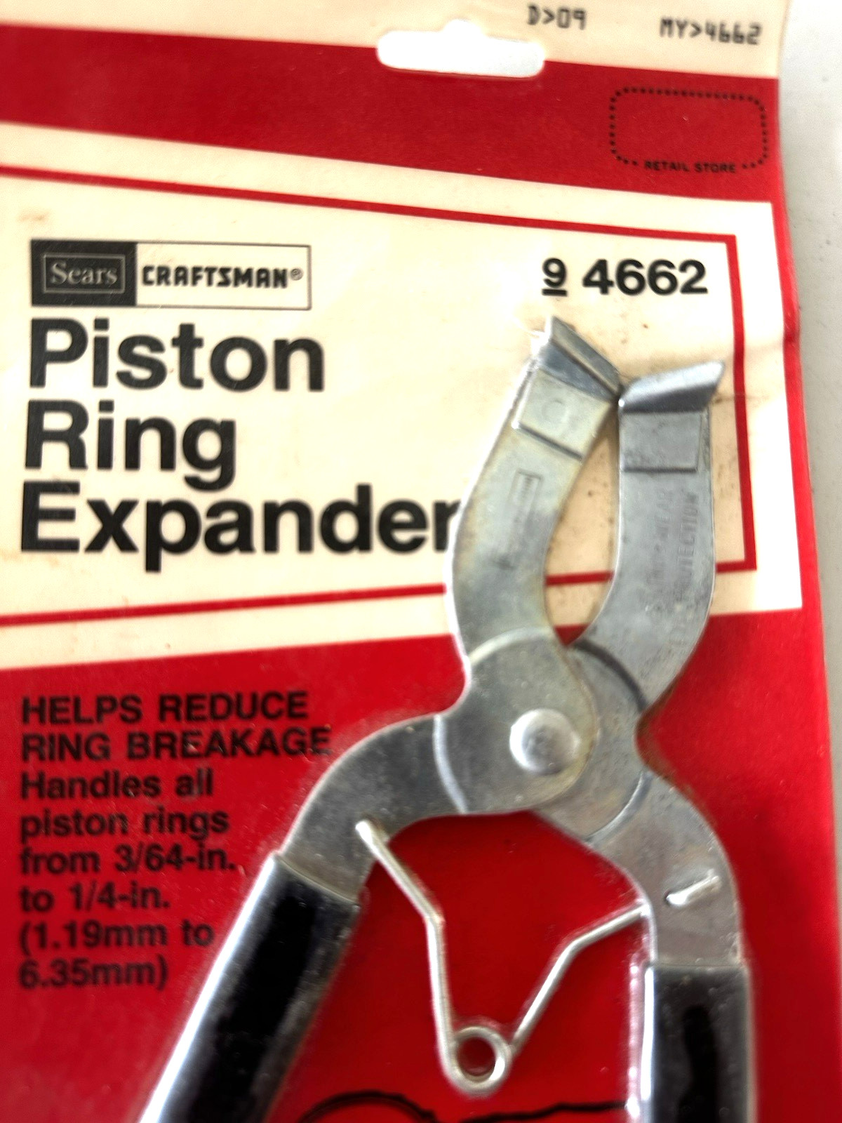 RARE 1970’S CRAFTSMAN 94662 PISTON RING EXPANDER NEW SEALED