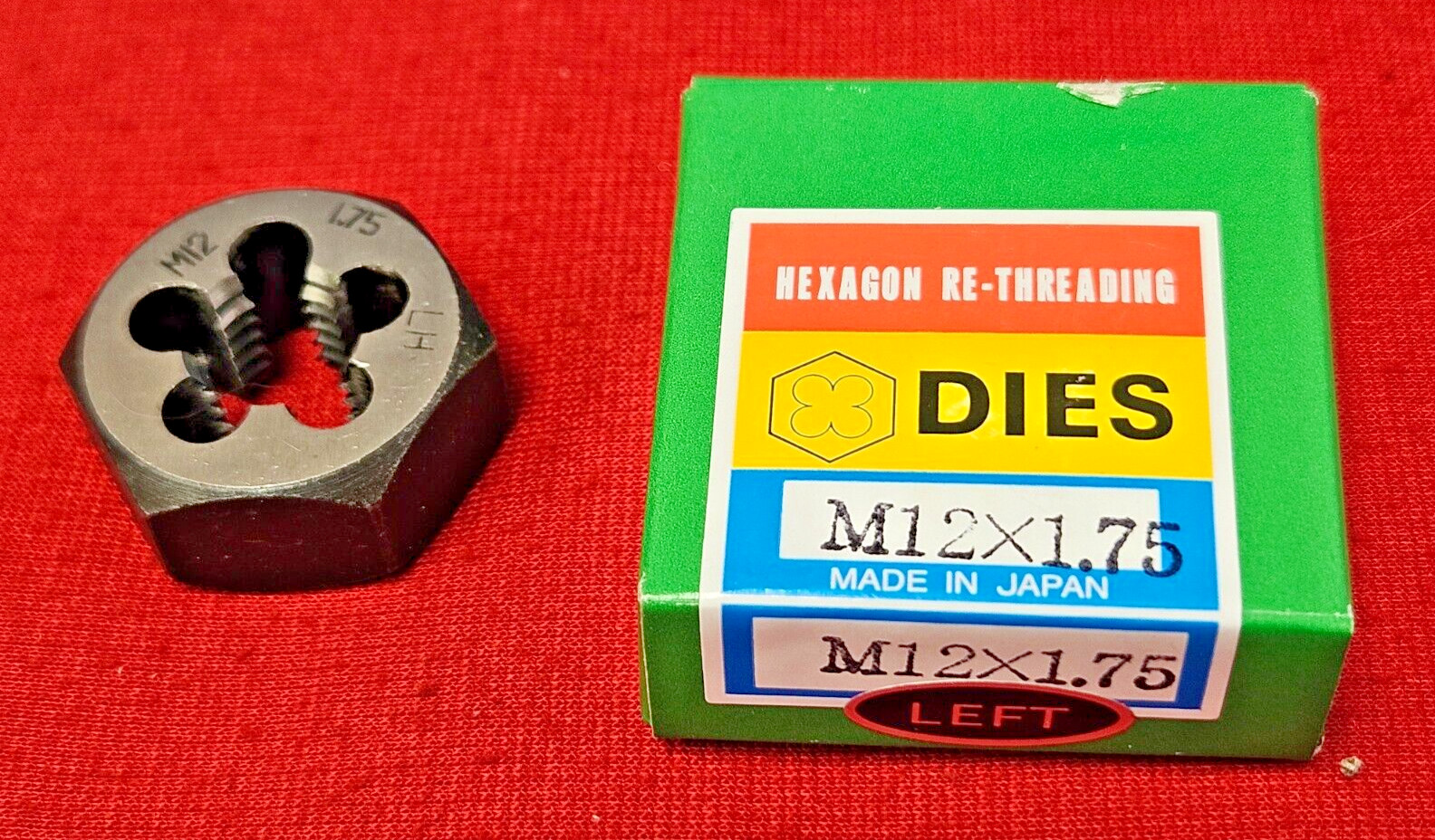 M12 X 1.75 12MM LEFT HAND X 1.06″ Hex Rethread Die Alfa MHD70765L CS LH Metric