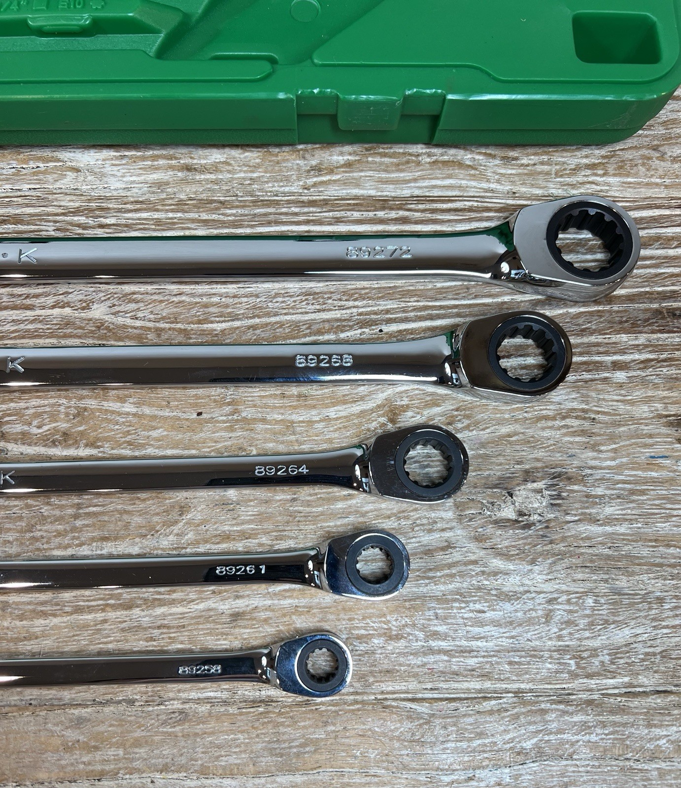 SK Tools 5pc 89250 XXL Long Spline SAE Box End Wrench Ratcheting 1/4 – 3/4” VG