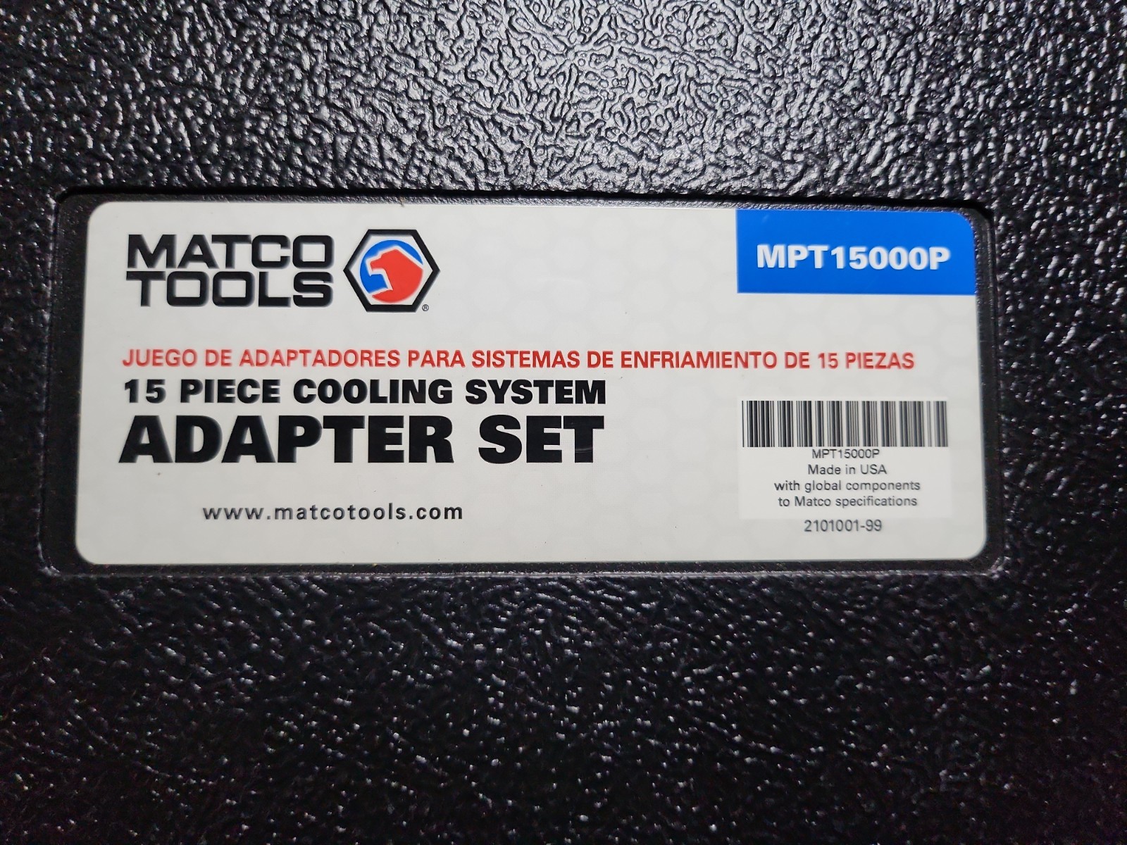 Matco Tools MPT15000P 15 PC Cooling System Adaptor Set used LIKE NEW