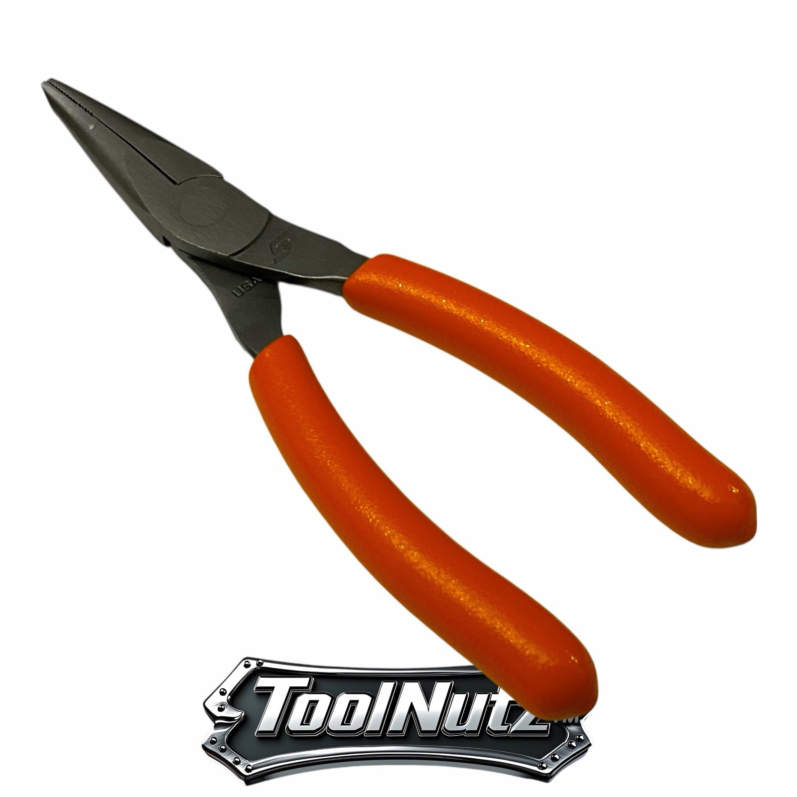 Snap-on Tools NEW 95ACFO 6in ORANGE Soft Grip Rounded Jaw Needle Nose Pliers USA