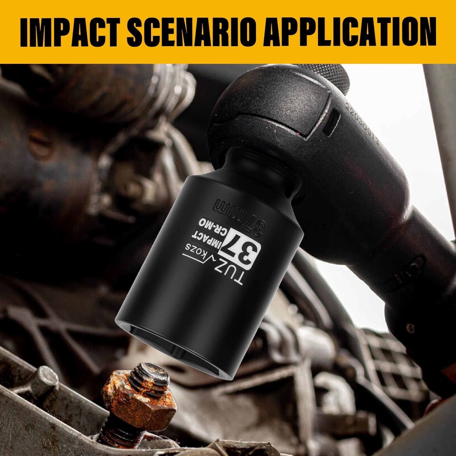 37mm Deep Metric Impact Socket 1/2″ Drive, CR-MO, 6 Point, Axle Nut Removal Tool