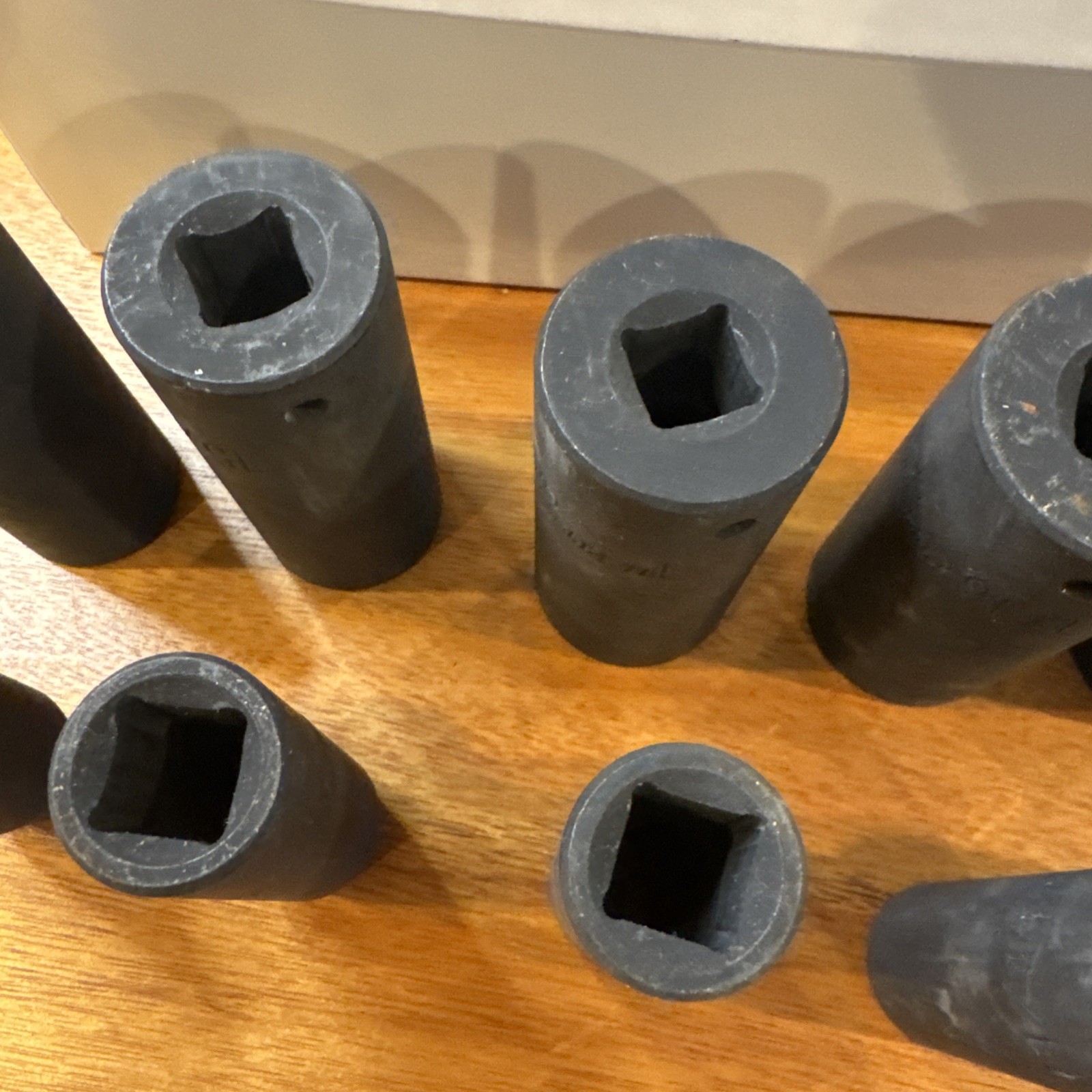 12 Pcs Pittsburgh Impact Socket Set 1/2″ Drive 7/16 to 1-1/4″ 6 Point Great Cond