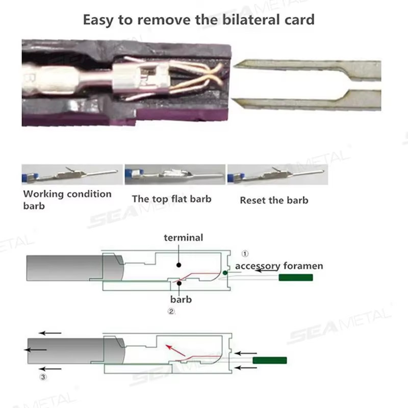 SEAMETAL 41/59pcs Car Terminal Removal Kit Box Wire Plug Connector Extractor Pul