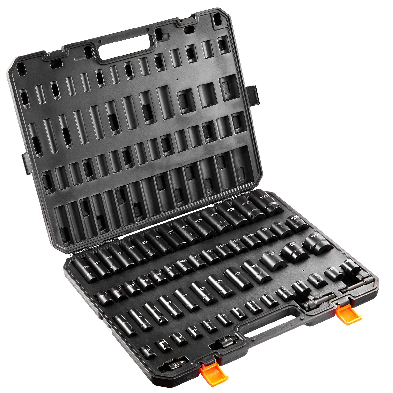 Uimoso 59-Piece Impact Socket Set with 6-Point Design, 3/8″ & 1/2″ Drive