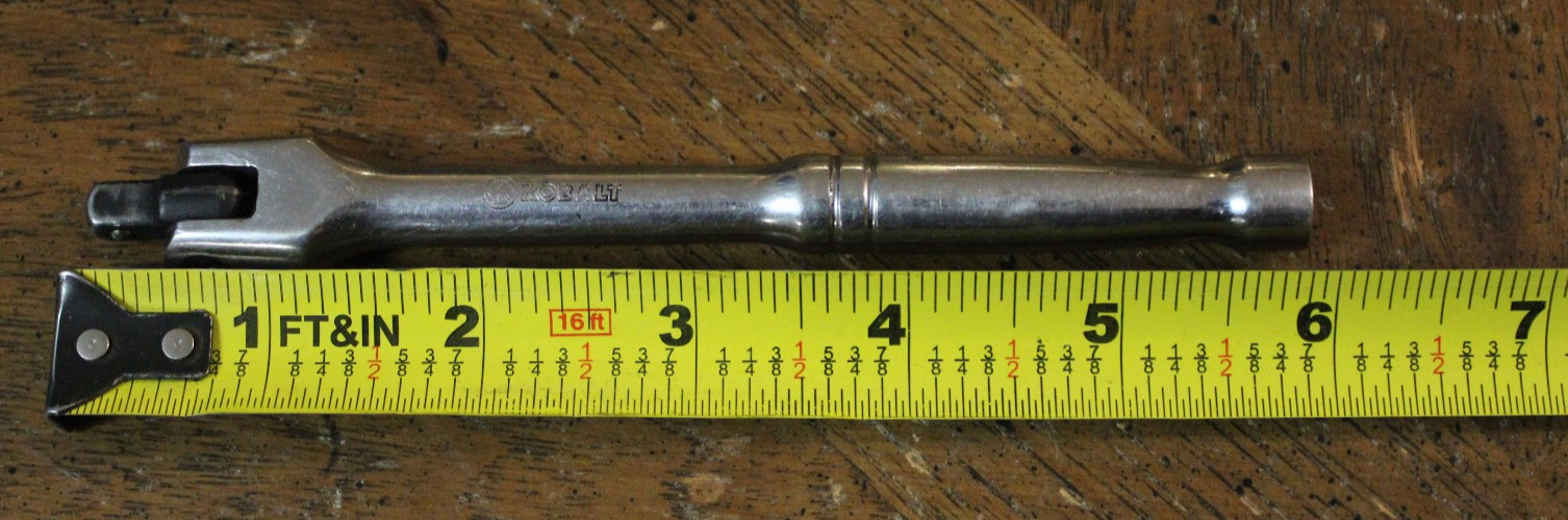 Kobalt Tools 1/4″ Drive 6” long Breaker Bar Polished Chrome 337316