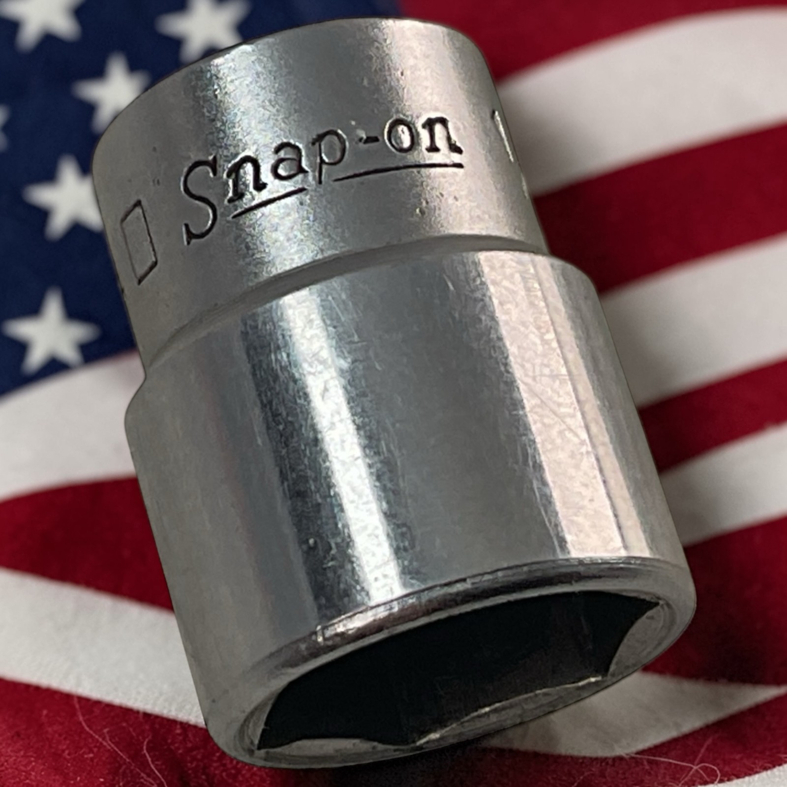 Snap-on Socket TM16 1/4″ Drive 6 Point 1/2″ SAE Shallow Chrome USA As Pictured