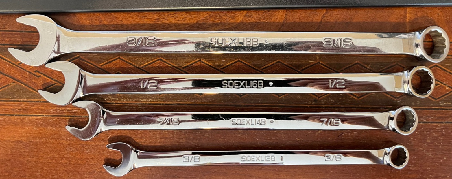 Snap-on SOEXL707B 12-Point SAE Flank Drive® Plus Long Combination Wrench Set