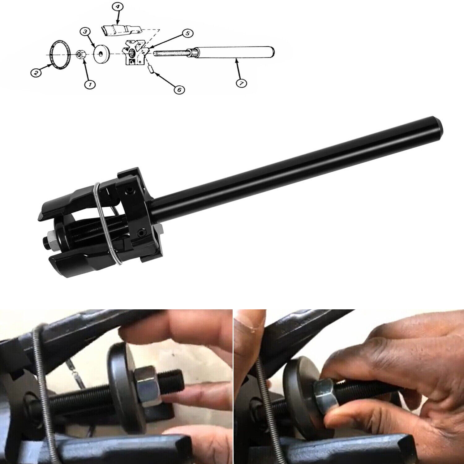 Truck Universal Bearing Cup Remover / Installer 7180 Fit 3-5/8″ to 6-1/2″ OD