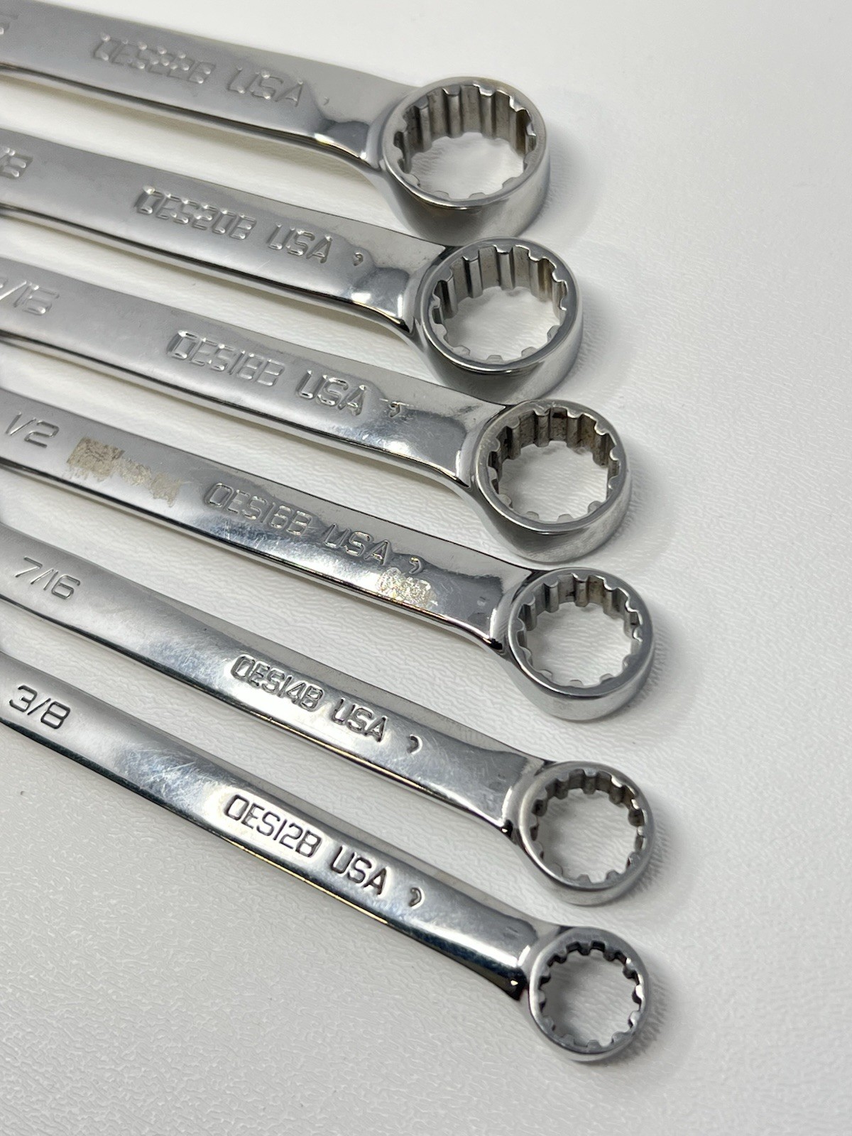Snap On Tools Spline Wrench Set 3/8” – 11/16″ Aviation Short Combo Wrenches