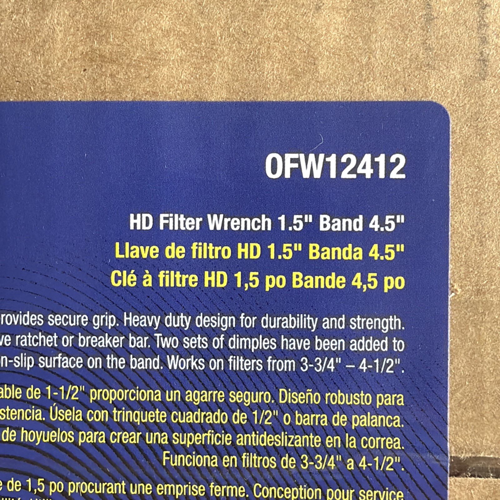 Blue Point Tools Oil Filter Band Wrench 1/2″ Drive 3.75- 4.5″ OFW12412 USA NEW