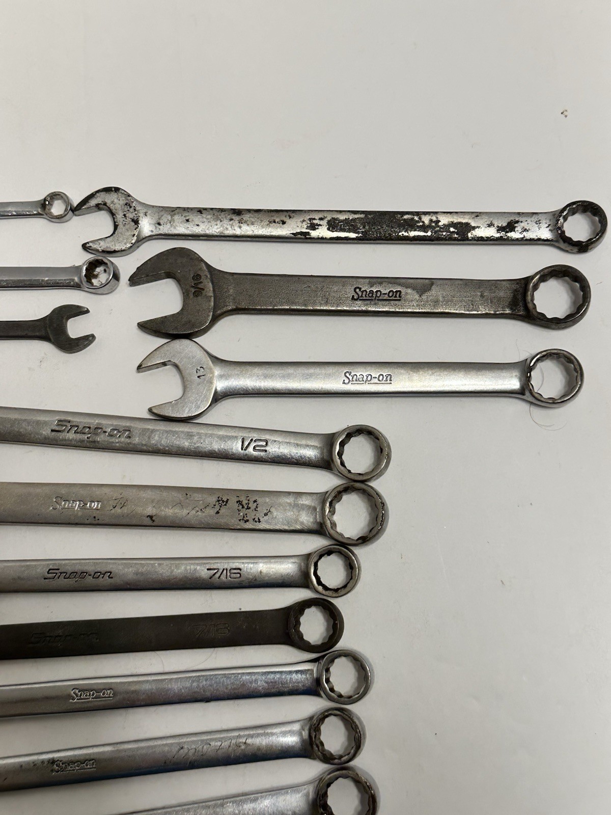 Snap On Mixed Lot Of 18 Wrenches.