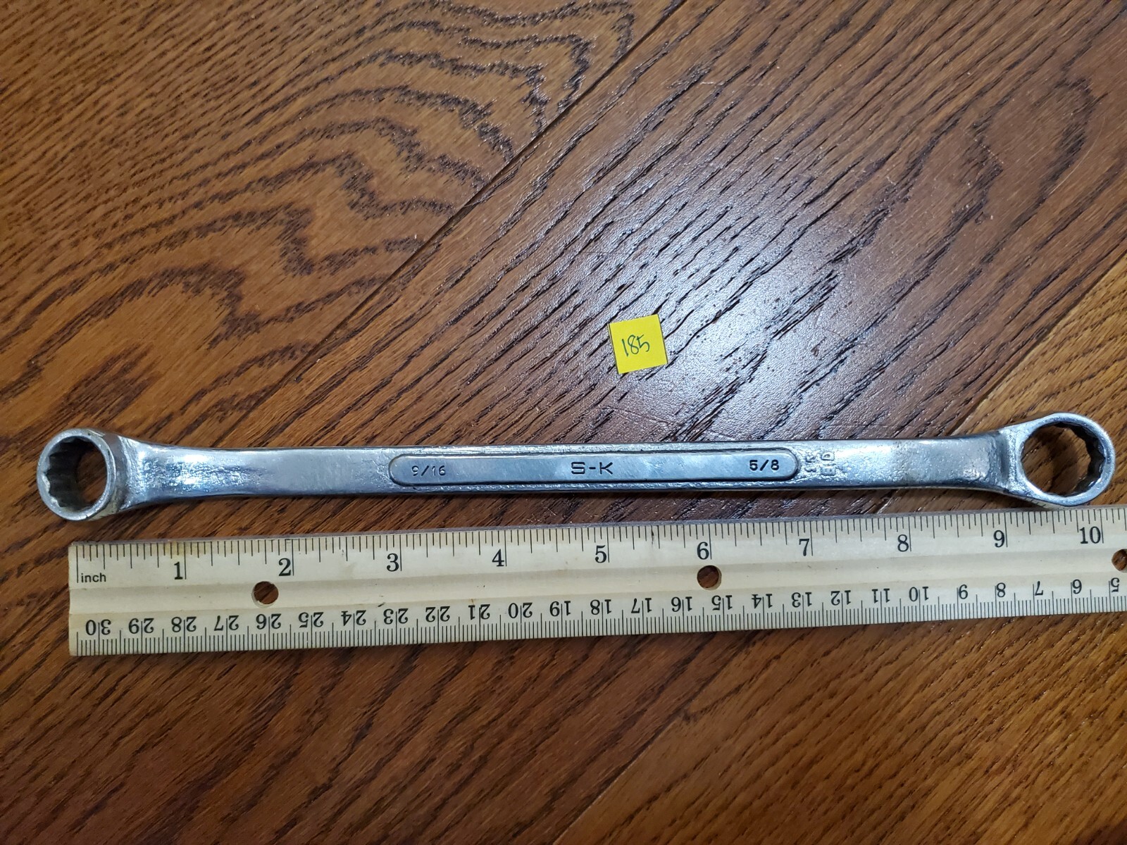 S-K Tools USA B-1820 9/16in X 5/8in Double Offset Box End Wrench Vintage