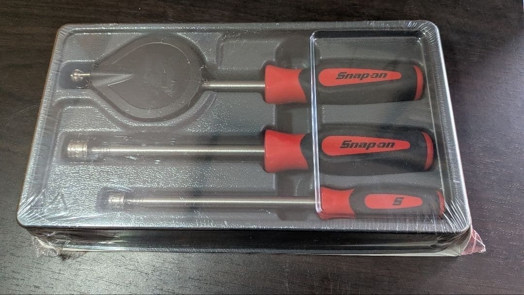 Snap-on PTM30 RED 3pc Soft Grip Magnetic Pickup Tool & Mirror Set [Unused]