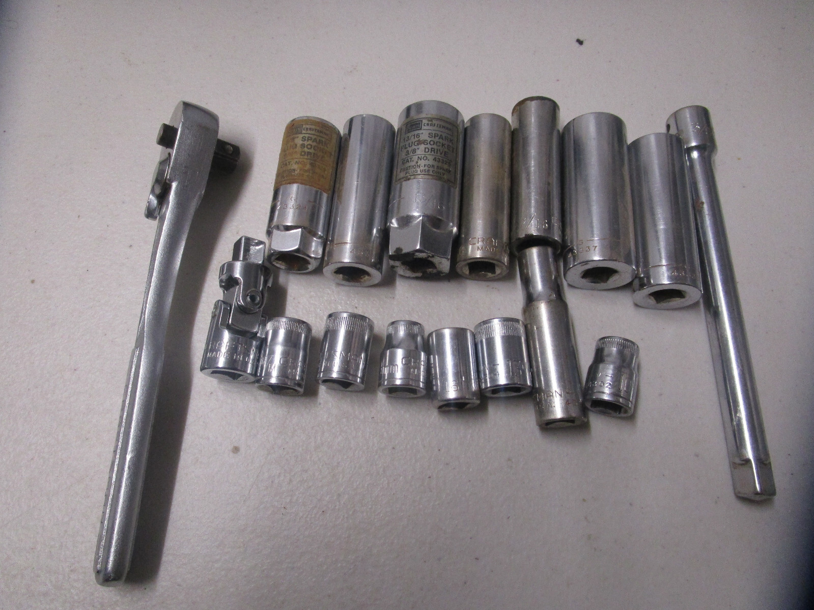 Craftsman Ratchet V 13785 Quick Release 3/8 Extension 17 Piece Lot