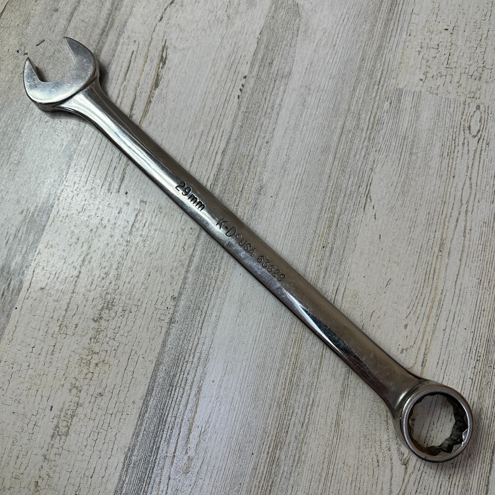 KD Tools 29mm combination wrench, 12point, full polish, USA, p/n 63629 K-D