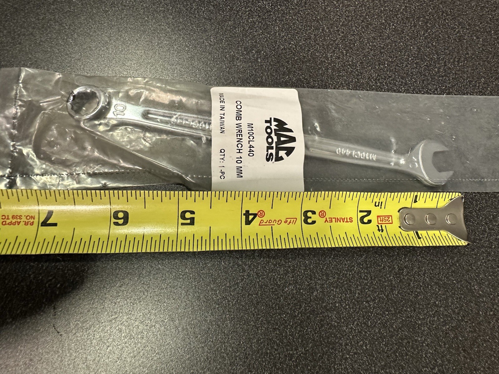 NOS New Old Stock MAC Tools Metric 10 Wrench M10CL440 12 Point