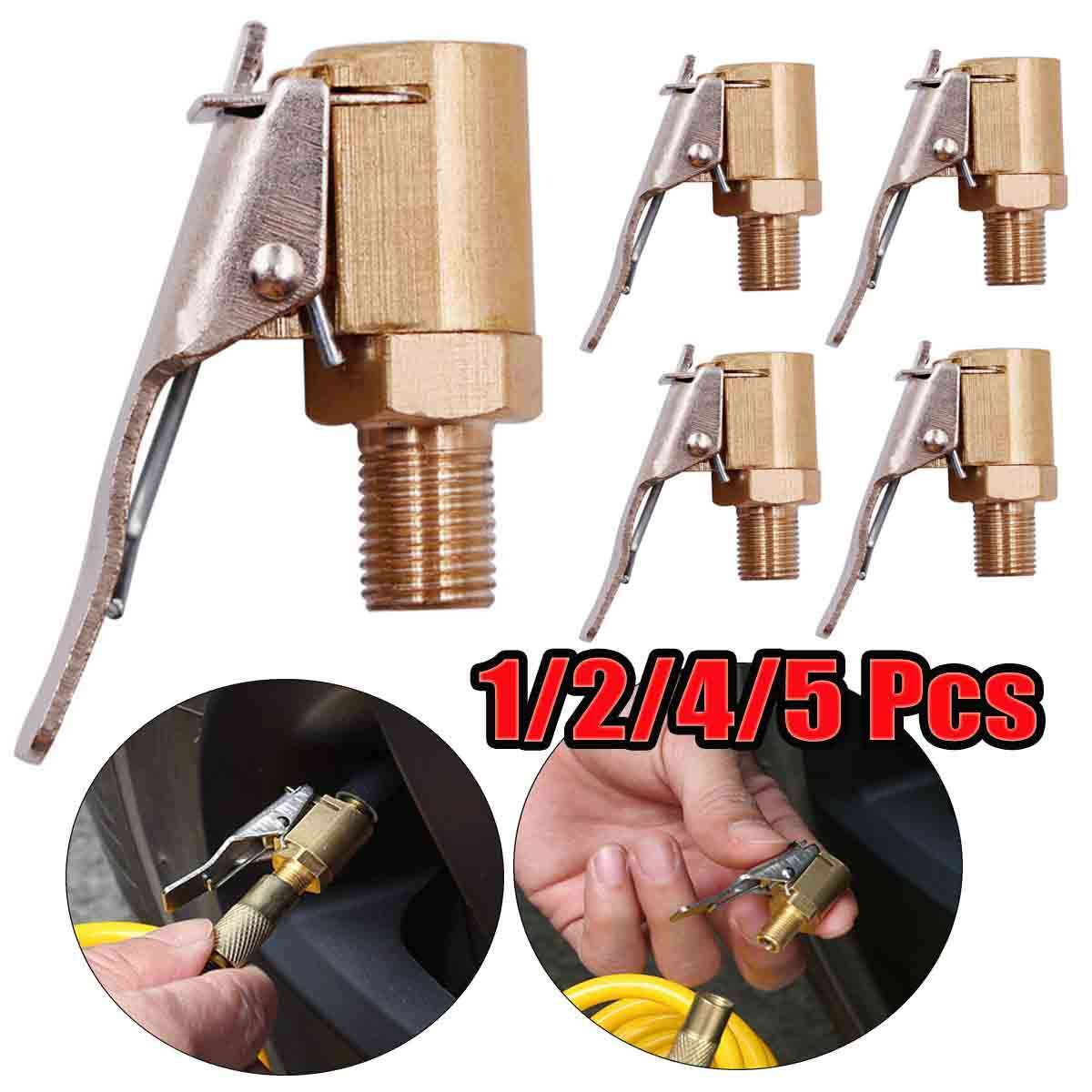 Car Tyre Wheel Tire Air Chuck Inflator Pump Valve Clip Connector Adapter 8MM US
