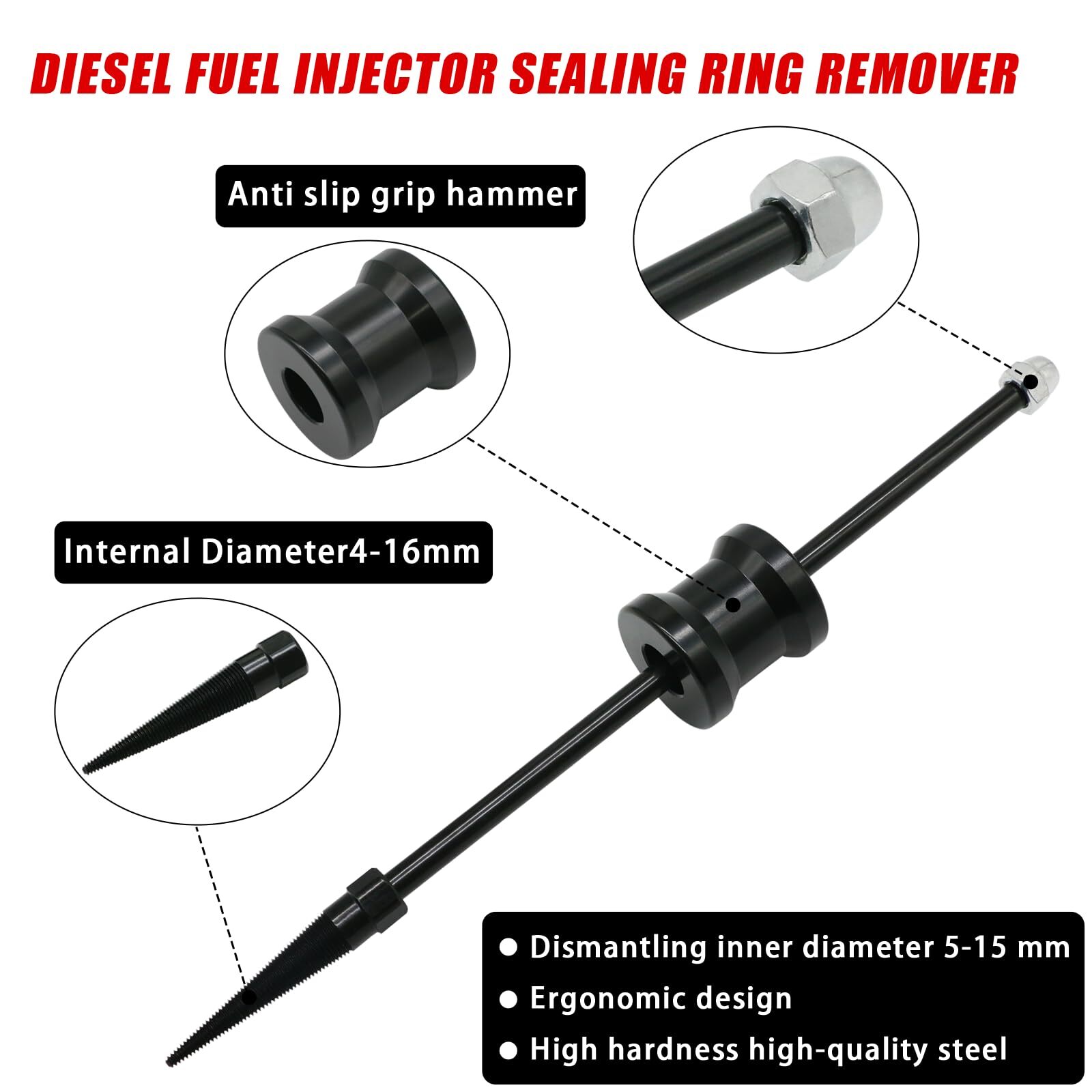 XiTuanYuan Injector Seal Ring Puller Tool Injector Seal Ring Remover for Remo…